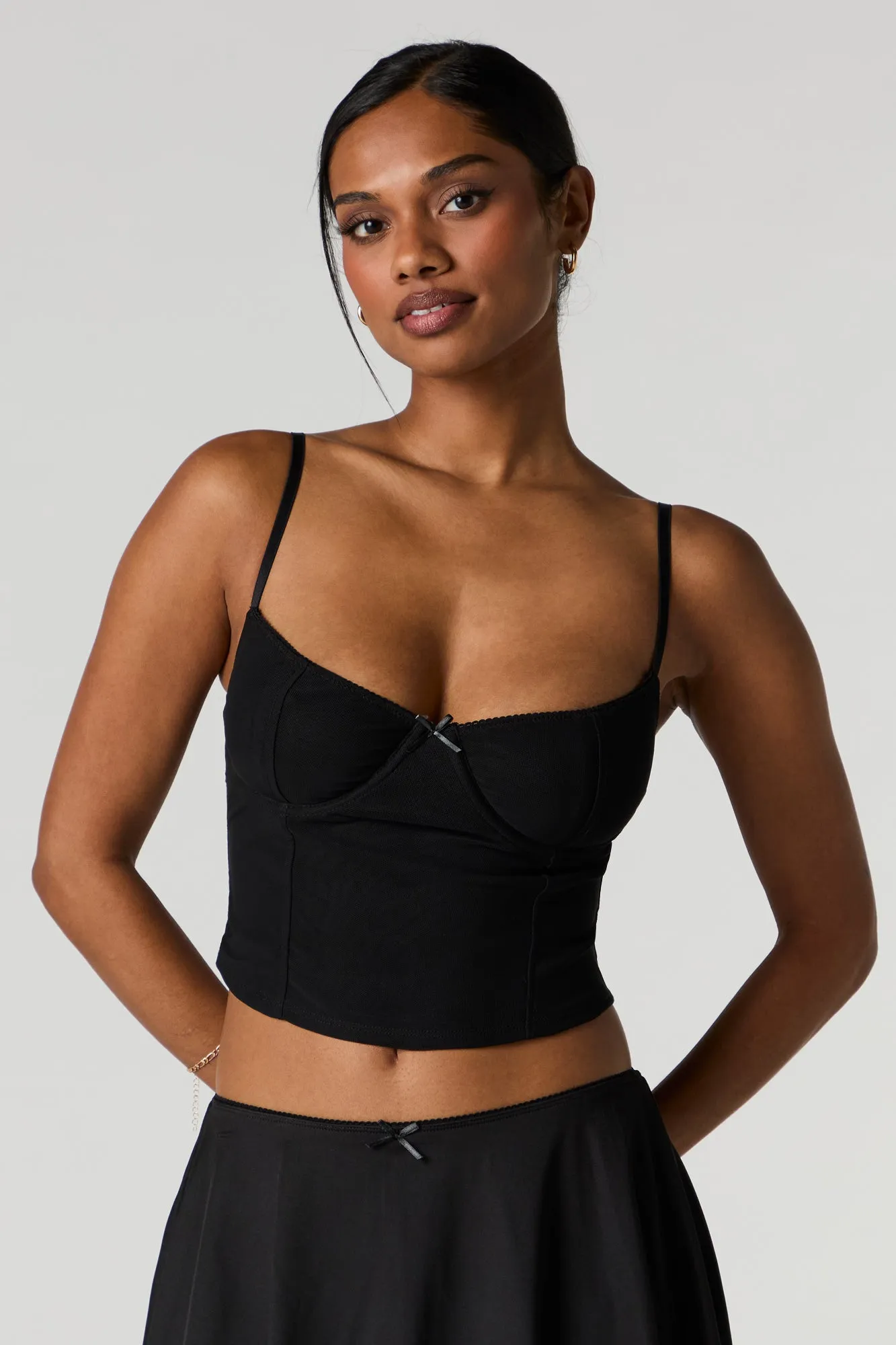 Mesh Bustier Tank sold by Charlotte Russe product image thumbnail 4