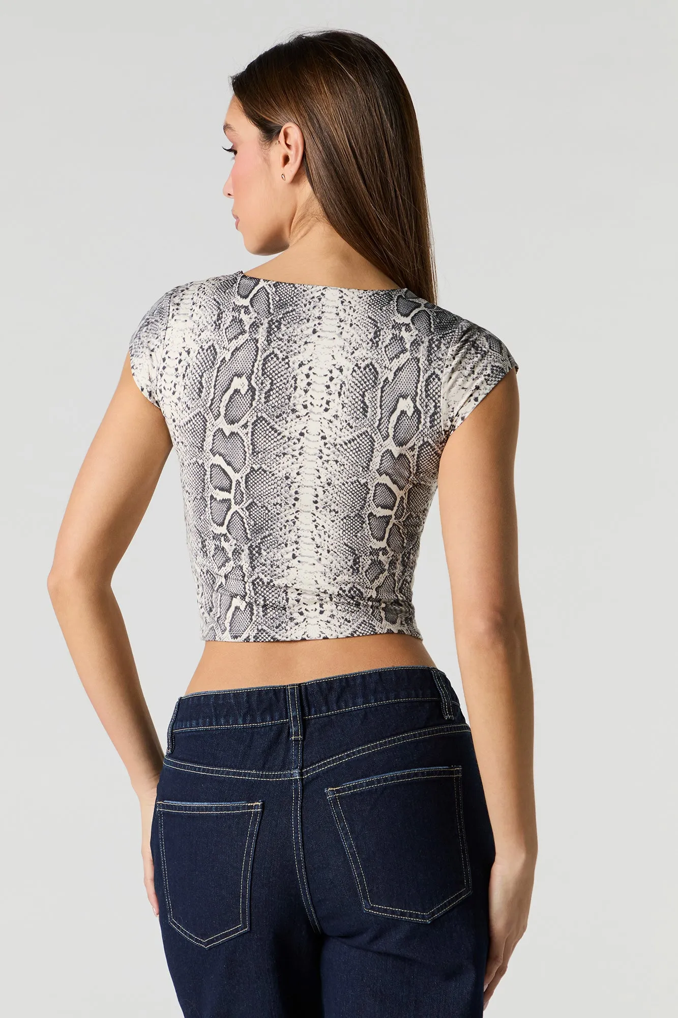 Contour Square Neck Cap Sleeve Top sold by Charlotte Russe product image thumbnail 2