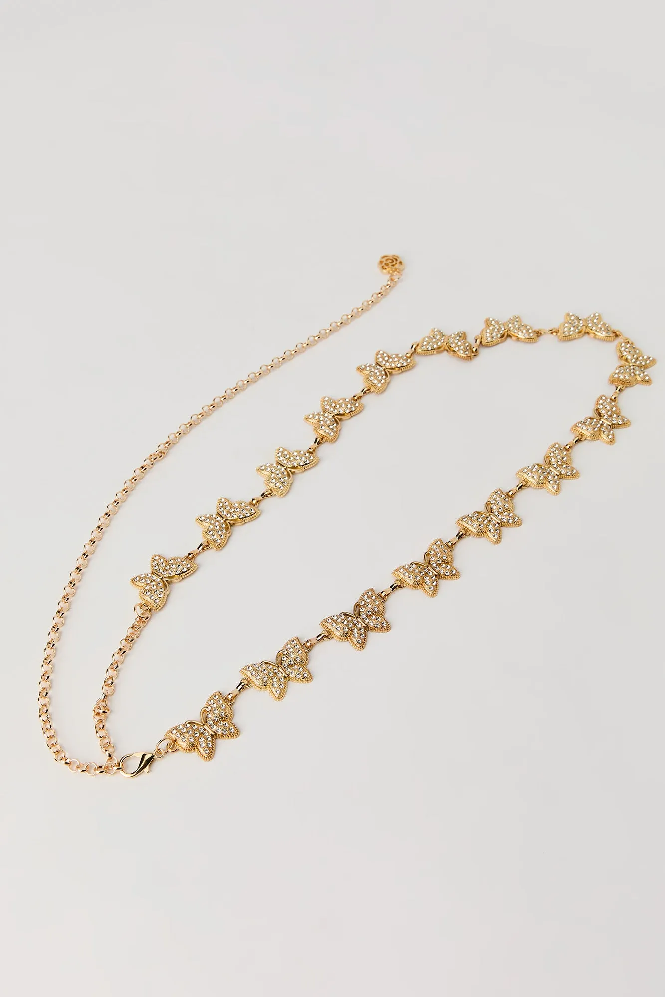 Rhinestone Butterfly Chain Belt sold by Charlotte Russe