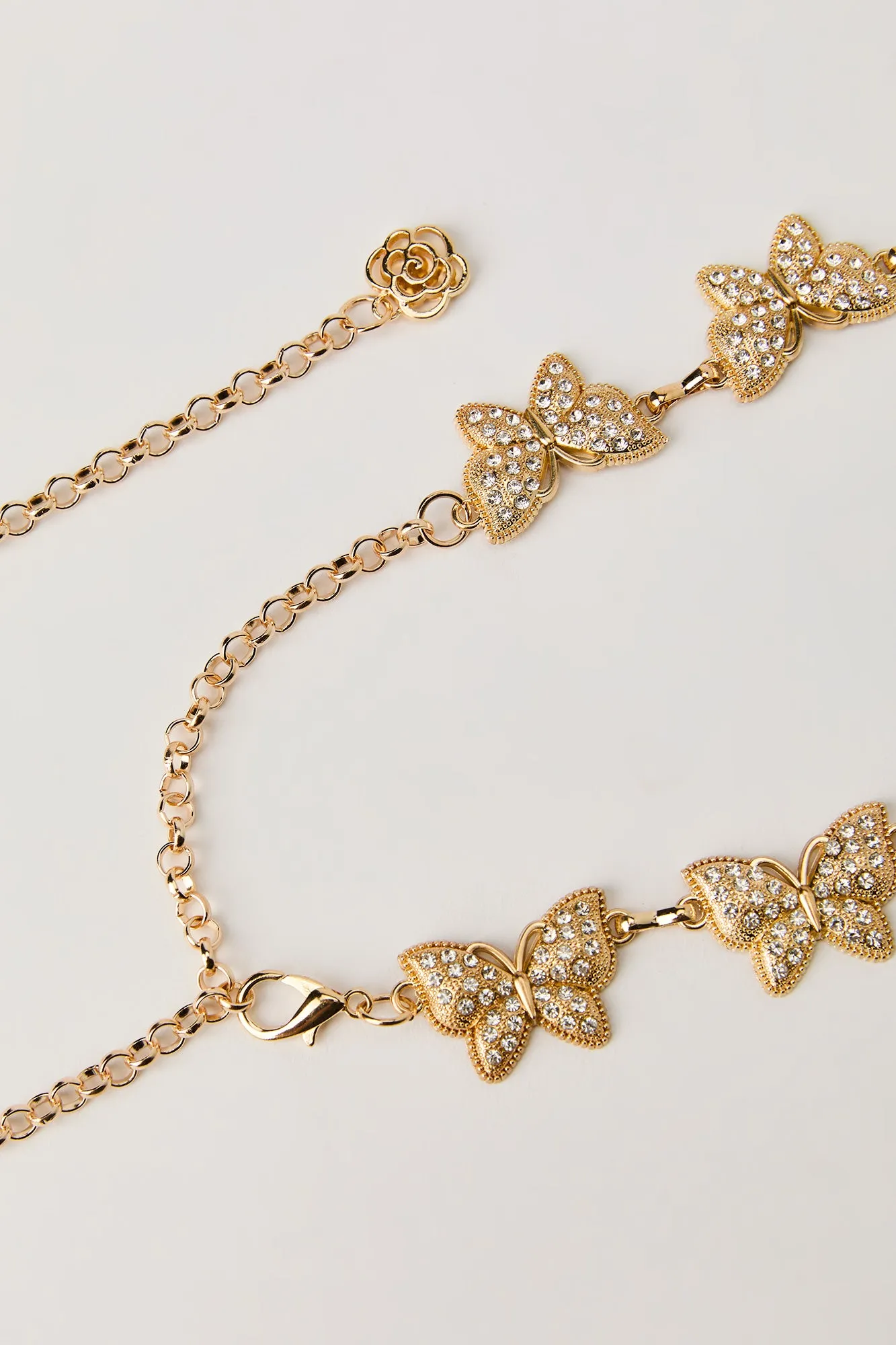 Rhinestone Butterfly Chain Belt sold by Charlotte Russe product image thumbnail 2