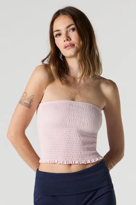 Smocked Tube Top sold by Charlotte Russe