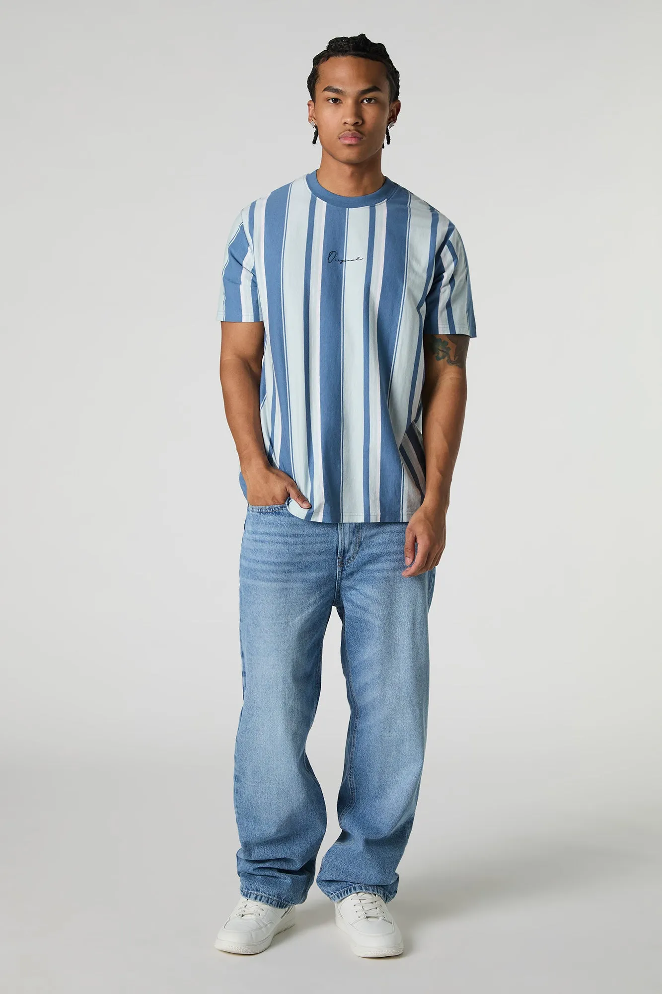 Embroidered Striped T-Shirt sold by Charlotte Russe product image thumbnail 3