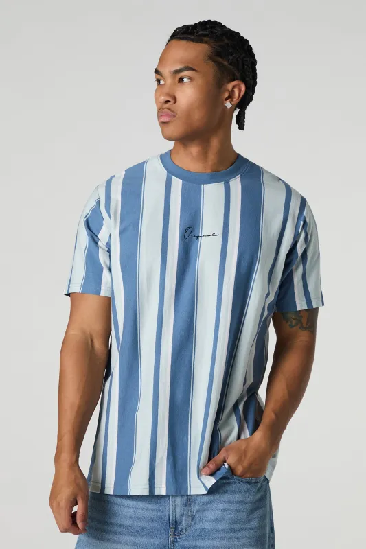 Embroidered Striped T-Shirt sold by Charlotte Russe