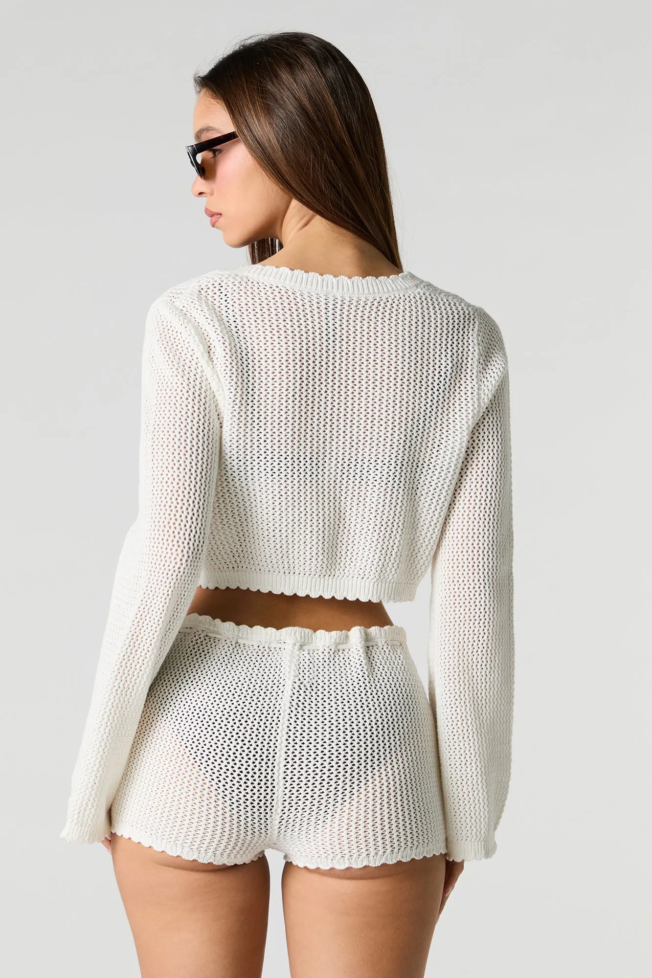 Knit Drawstring Short Cover Up sold by Charlotte Russe product image thumbnail 2