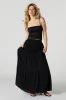 Tiered Maxi Skirt with Pockets sold by Charlotte Russe