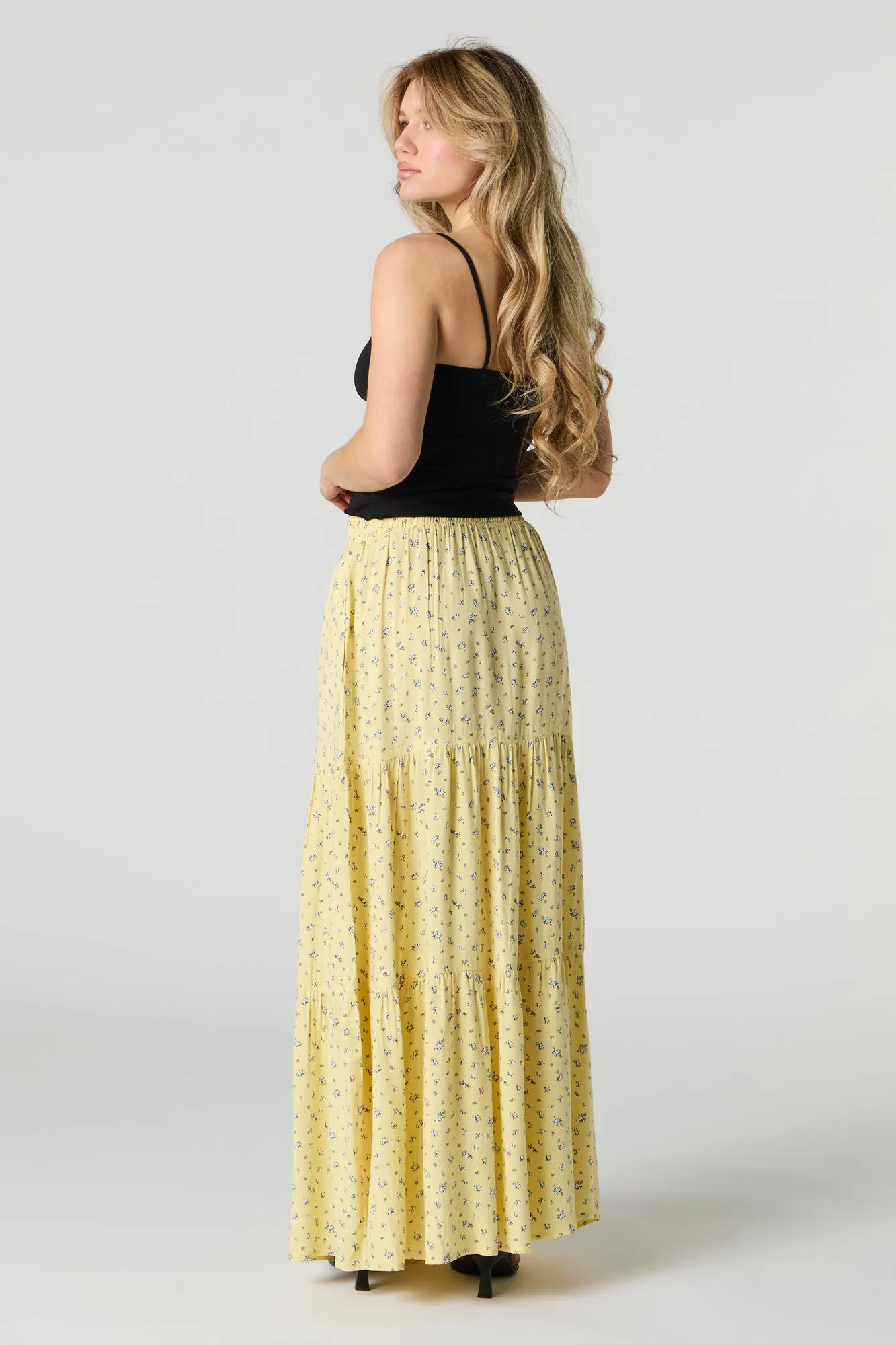Tiered Maxi Skirt with Pockets sold by Charlotte Russe product image thumbnail 3