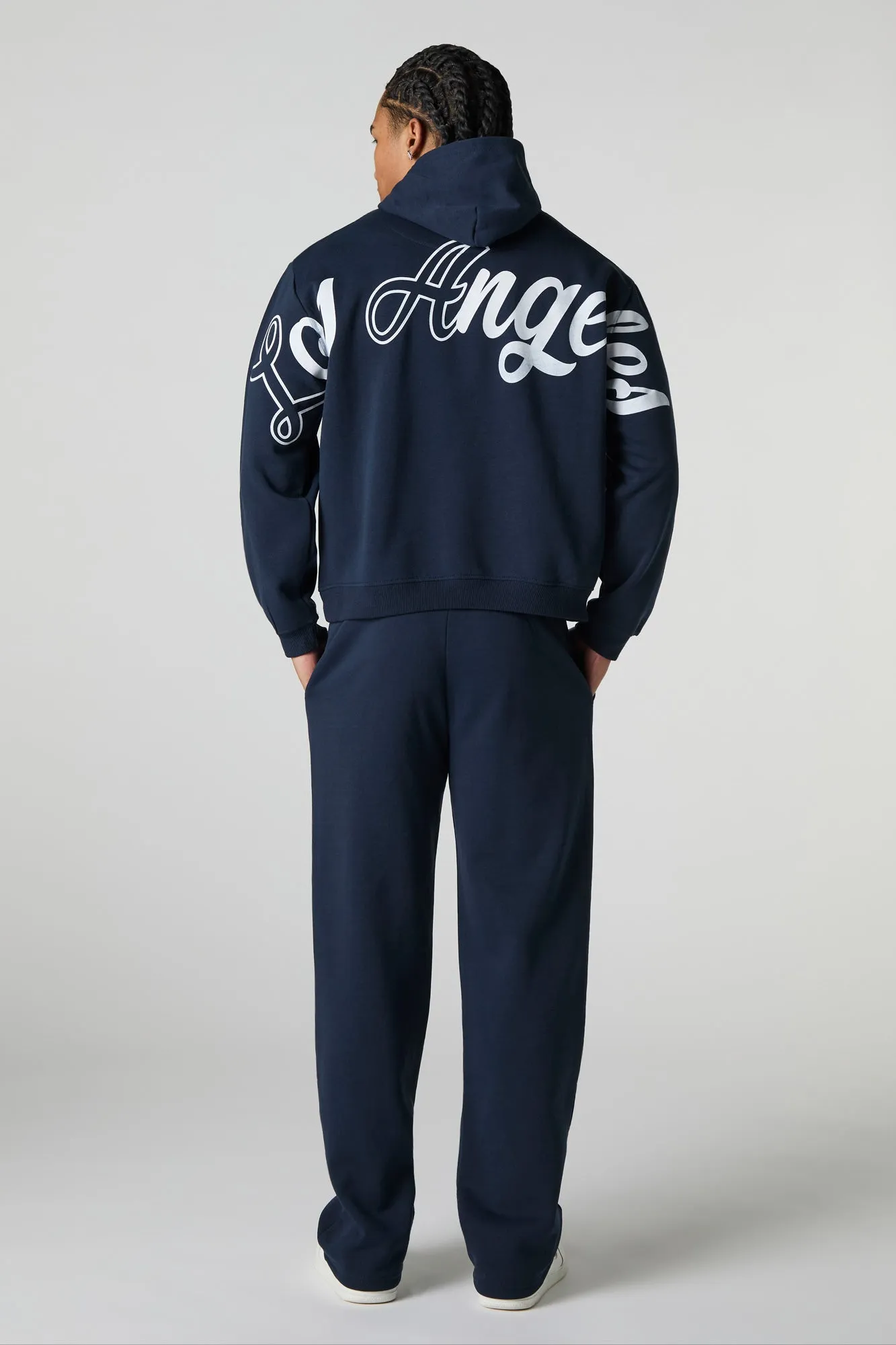 LA Embroidered Fleece Sweatpant sold by Charlotte Russe product image thumbnail 3