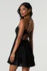 Tie Back Tiered Mini Dress with Built-In Cups sold by Charlotte Russe