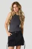 Denim Multi Pocket Mini Cargo Skirt sold by Charlotte Russe
