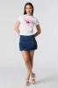 Denim Bubble Mini Skirt sold by Charlotte Russe