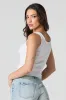 Pink Hibiscus Graphic Ribbed Tank sold by Charlotte Russe