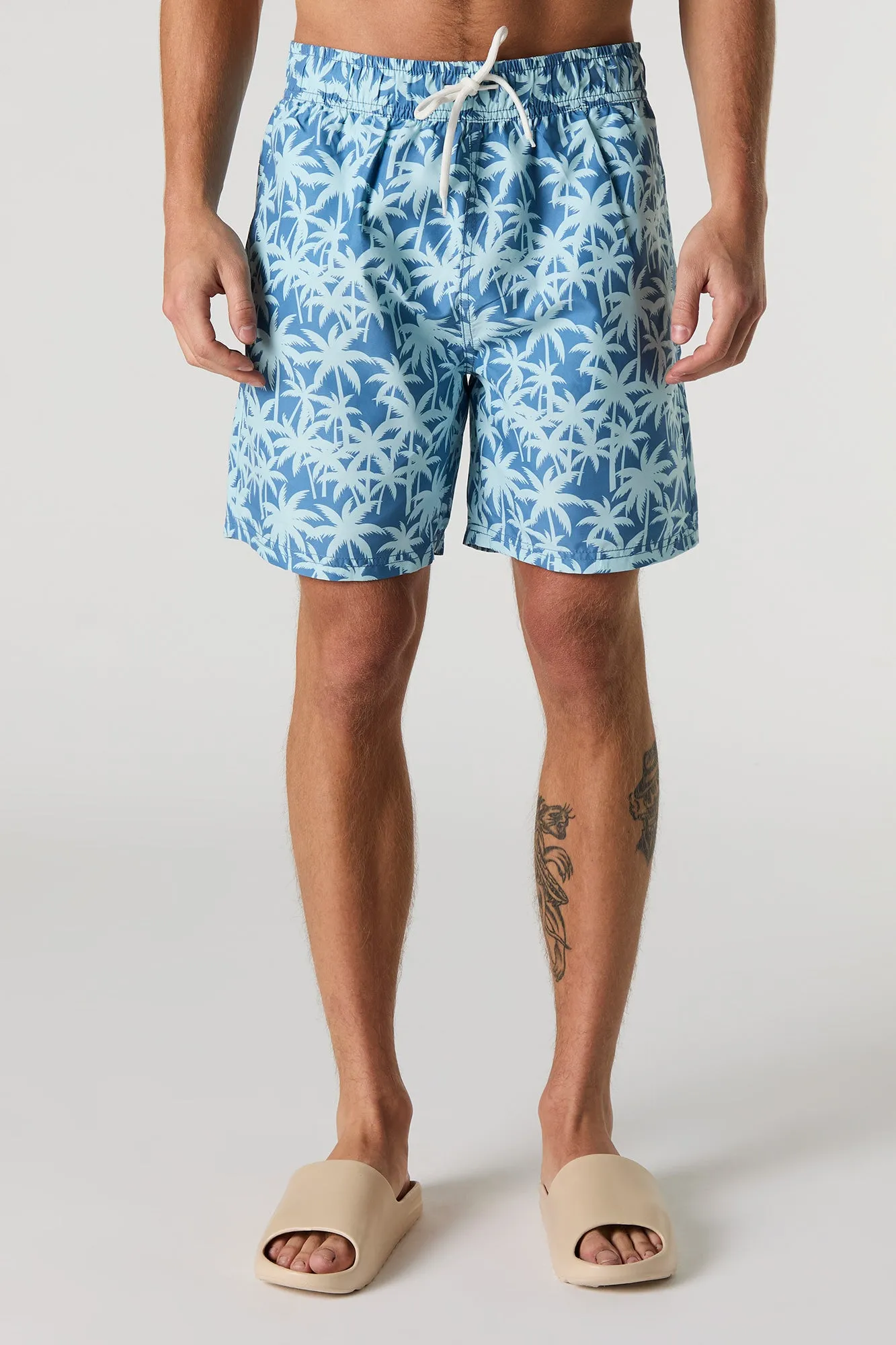 Tropical Print Drawstring Swim Short sold by Charlotte Russe product image thumbnail 2