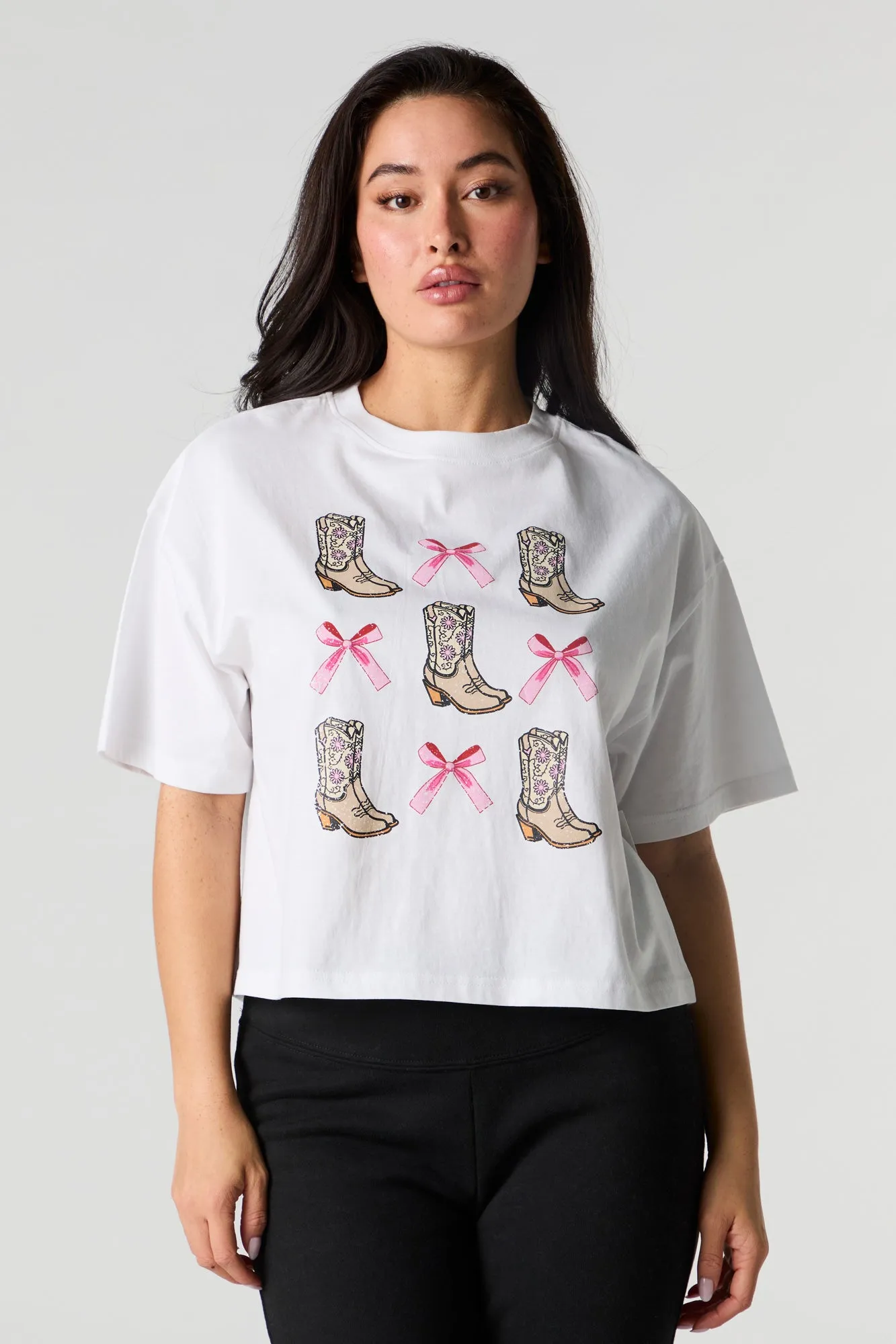 Western Graphic Boxy T-Shirt sold by Charlotte Russe product image thumbnail 4