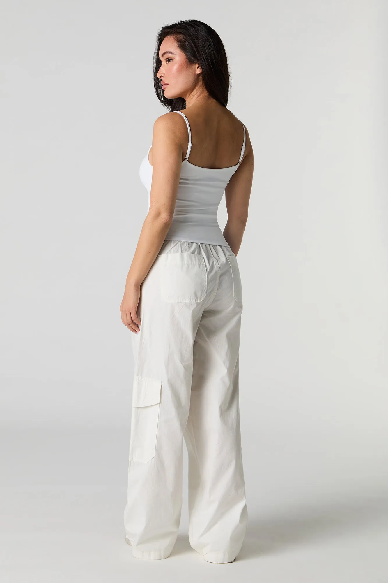 Drawstring Wide Leg Cargo Pant sold by Charlotte Russe product image thumbnail 3