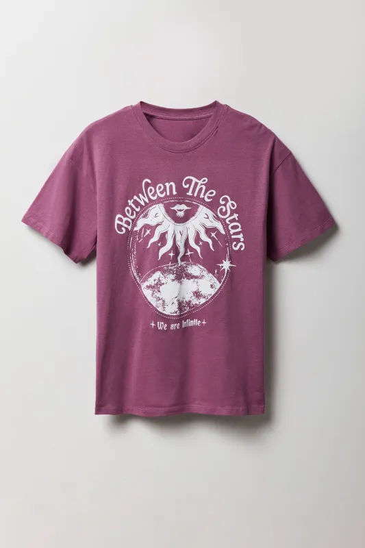 Between The Stars Graphic Boyfriend T-Shirt sold by Charlotte Russe