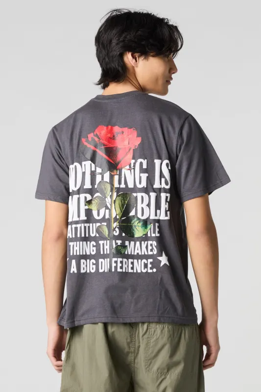 Nothing is Impossible Puff Print T-Shirt sold by Charlotte Russe