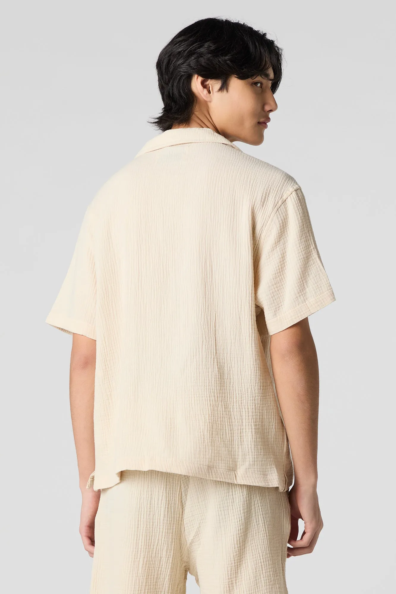 Crinkle Button-Up Top sold by Charlotte Russe product image thumbnail 2