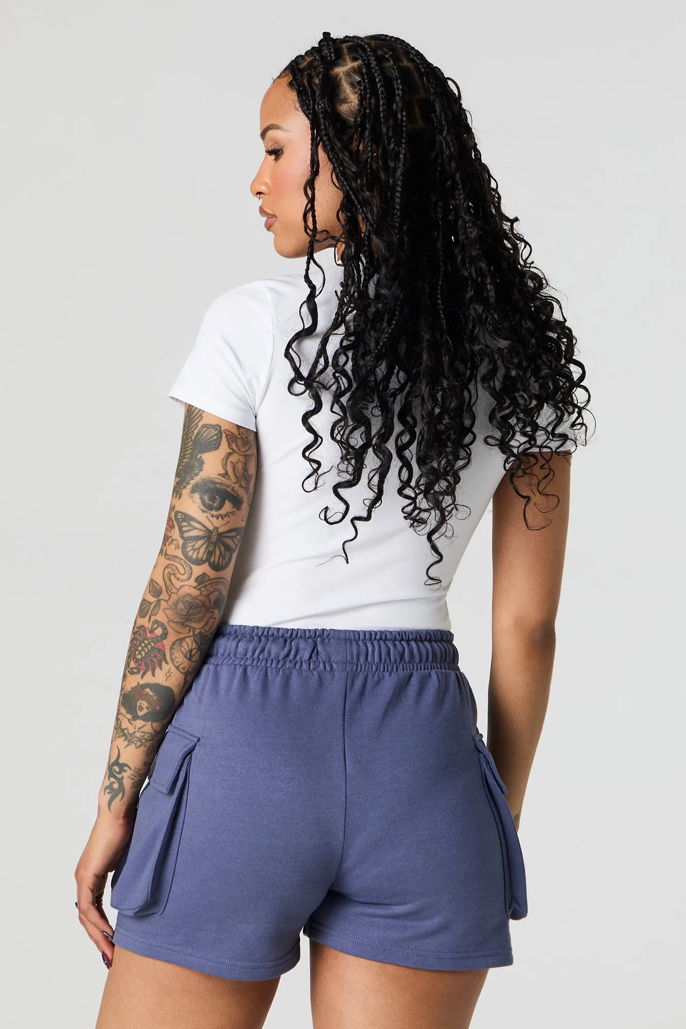 Fleece Cargo Short sold by Charlotte Russe product image thumbnail 2