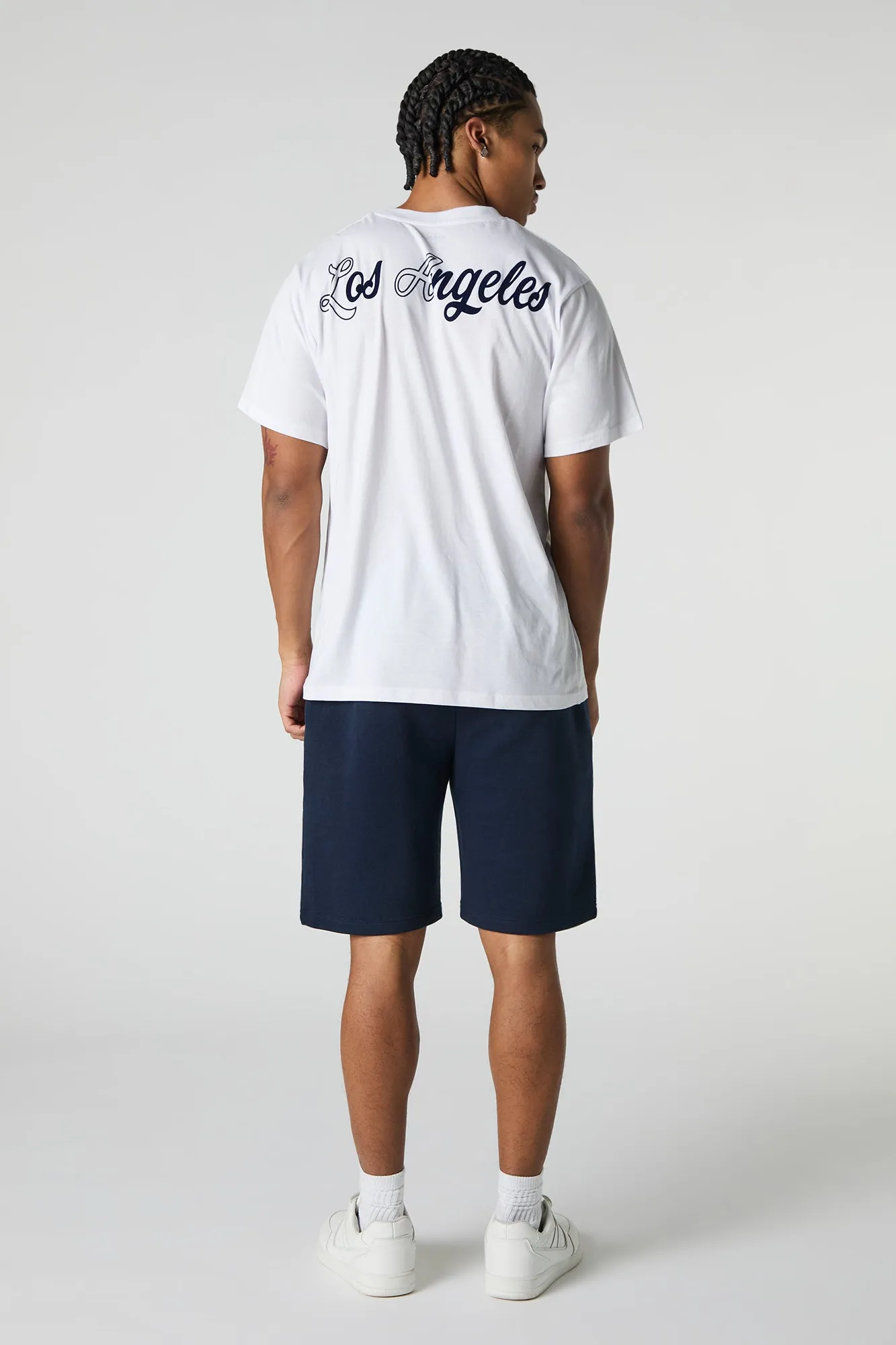 Los Angeles Embroidered Graphic Fleece Short sold by Charlotte Russe product image thumbnail 3