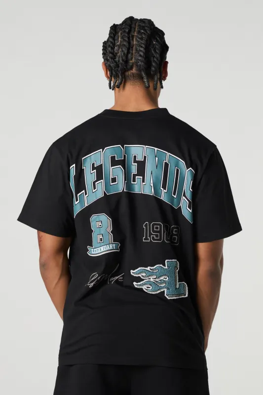 Legends Chenille Embroidered Graphic T-Shirt sold by Charlotte Russe
