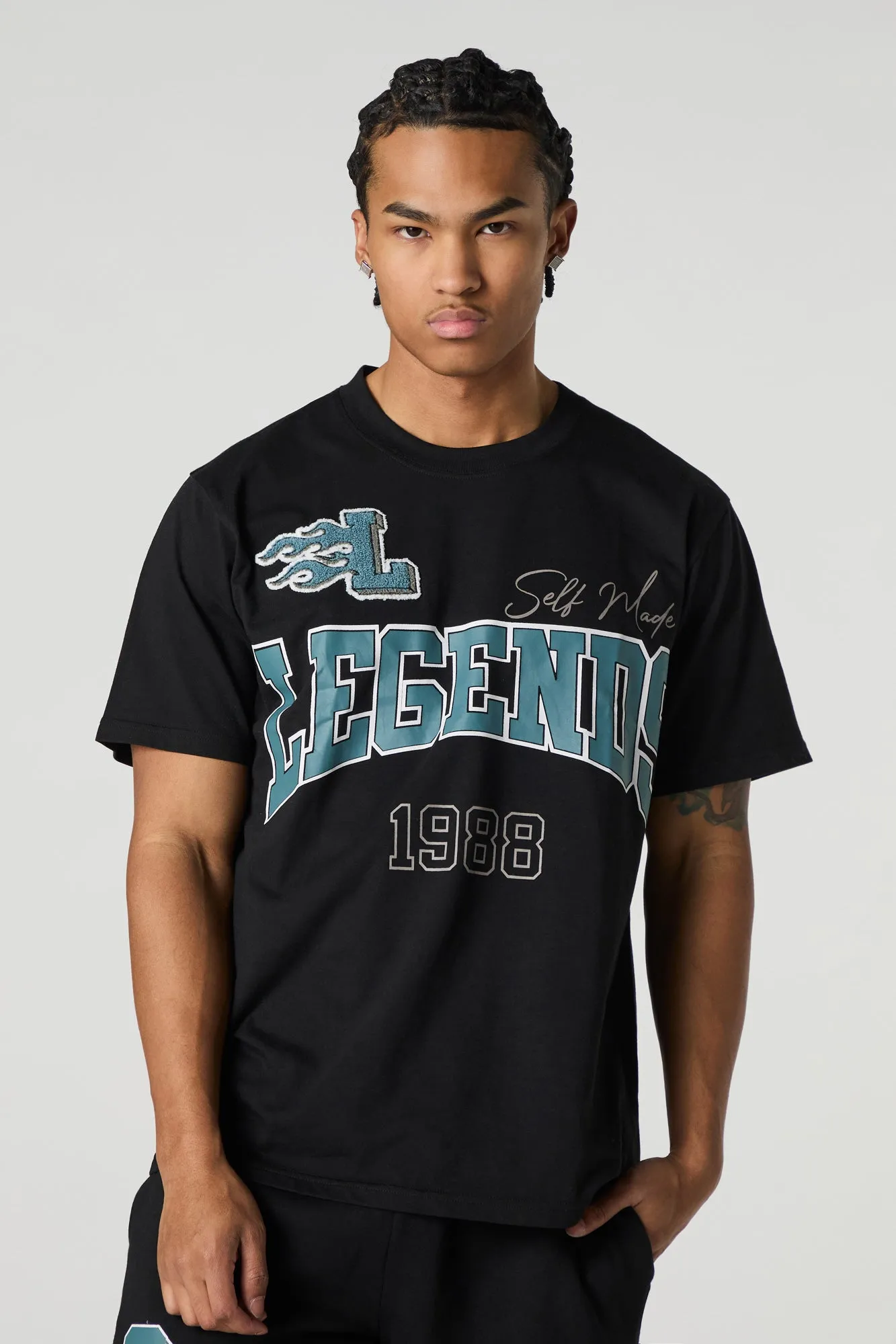 Legends Chenille Embroidered Graphic T-Shirt sold by Charlotte Russe product image thumbnail 2