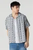Coastal Striped Button-Up Short Sleeve Top sold by Charlotte Russe