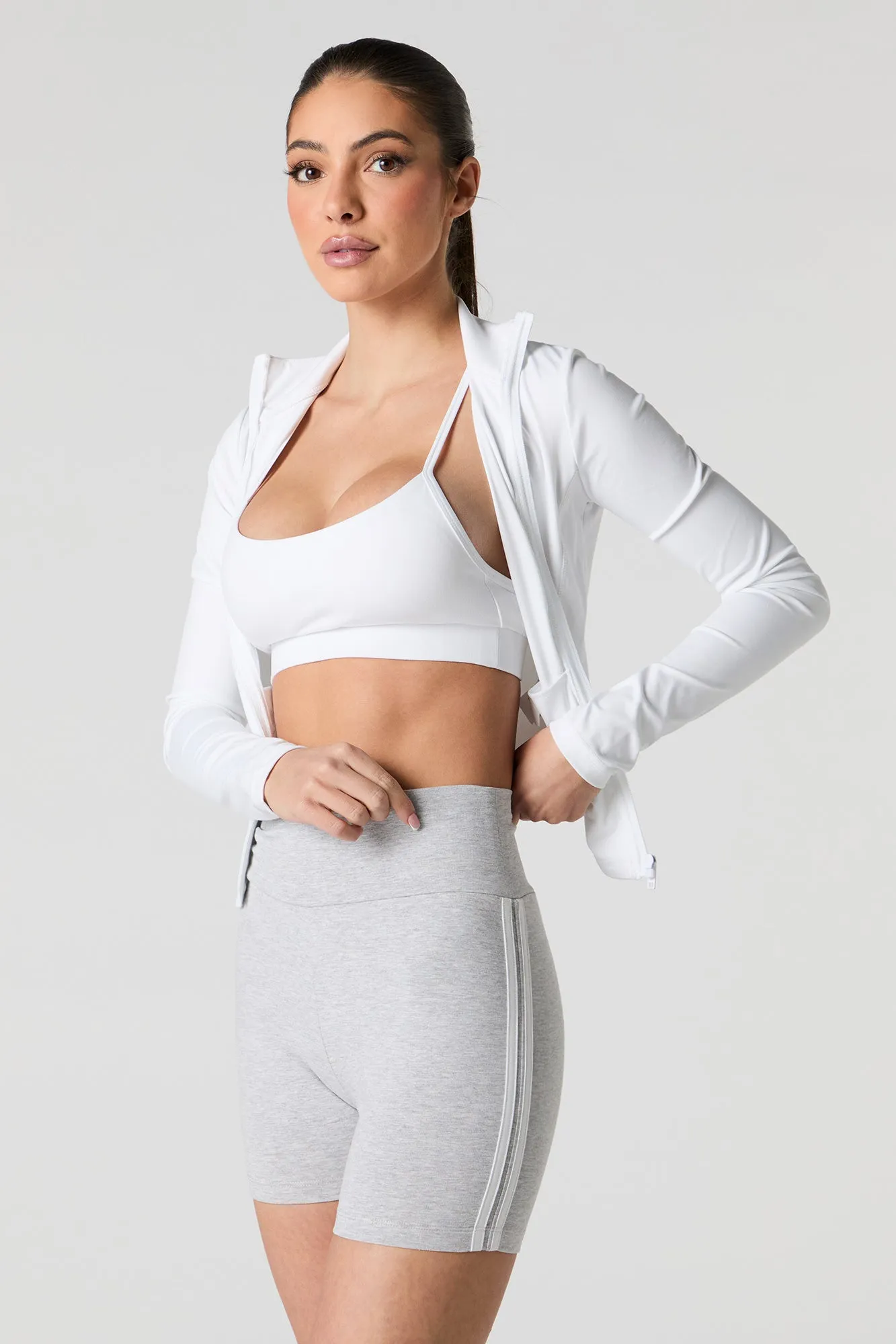 Side Striped Biker Short sold by Charlotte Russe