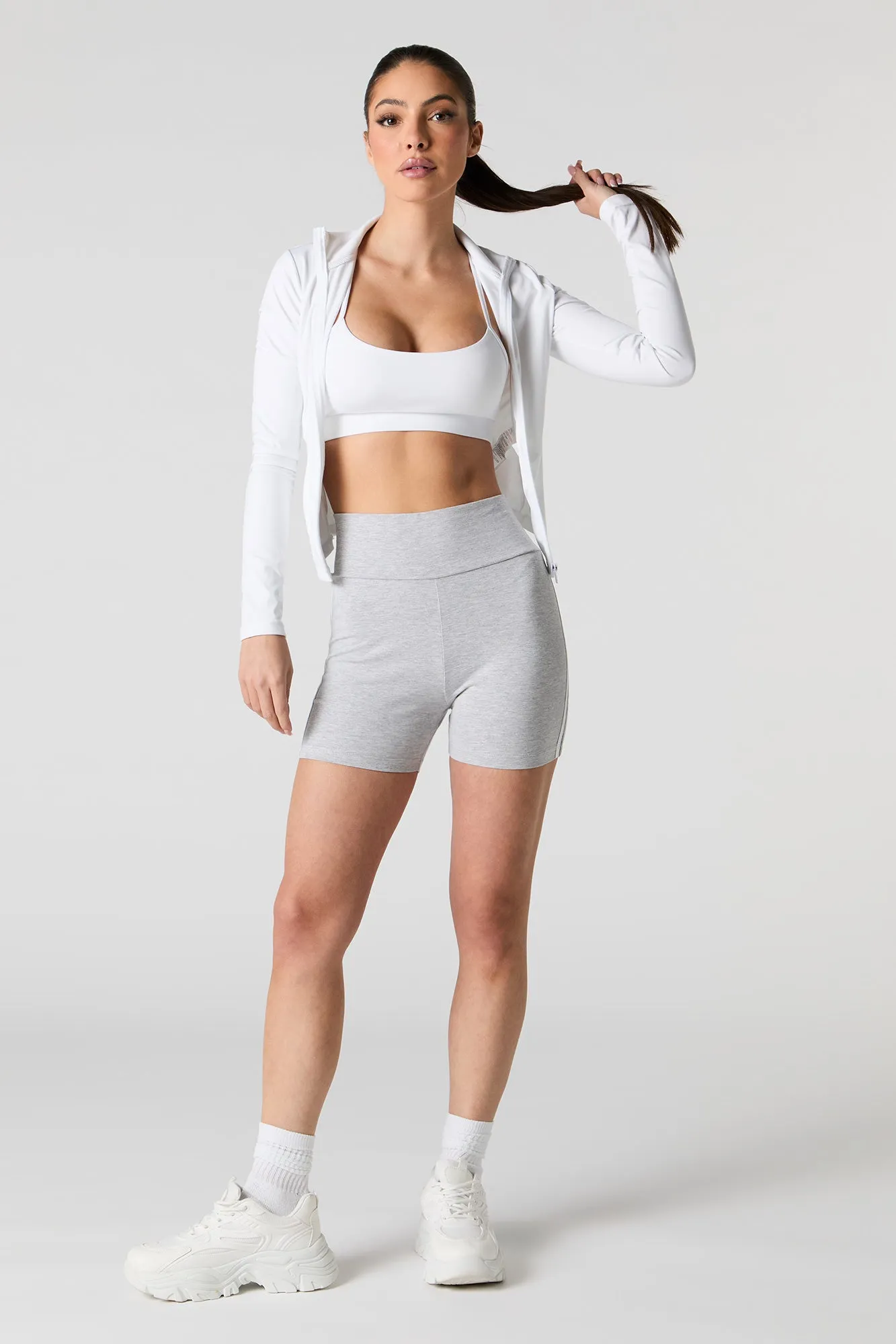 Side Striped Biker Short sold by Charlotte Russe product image thumbnail 3