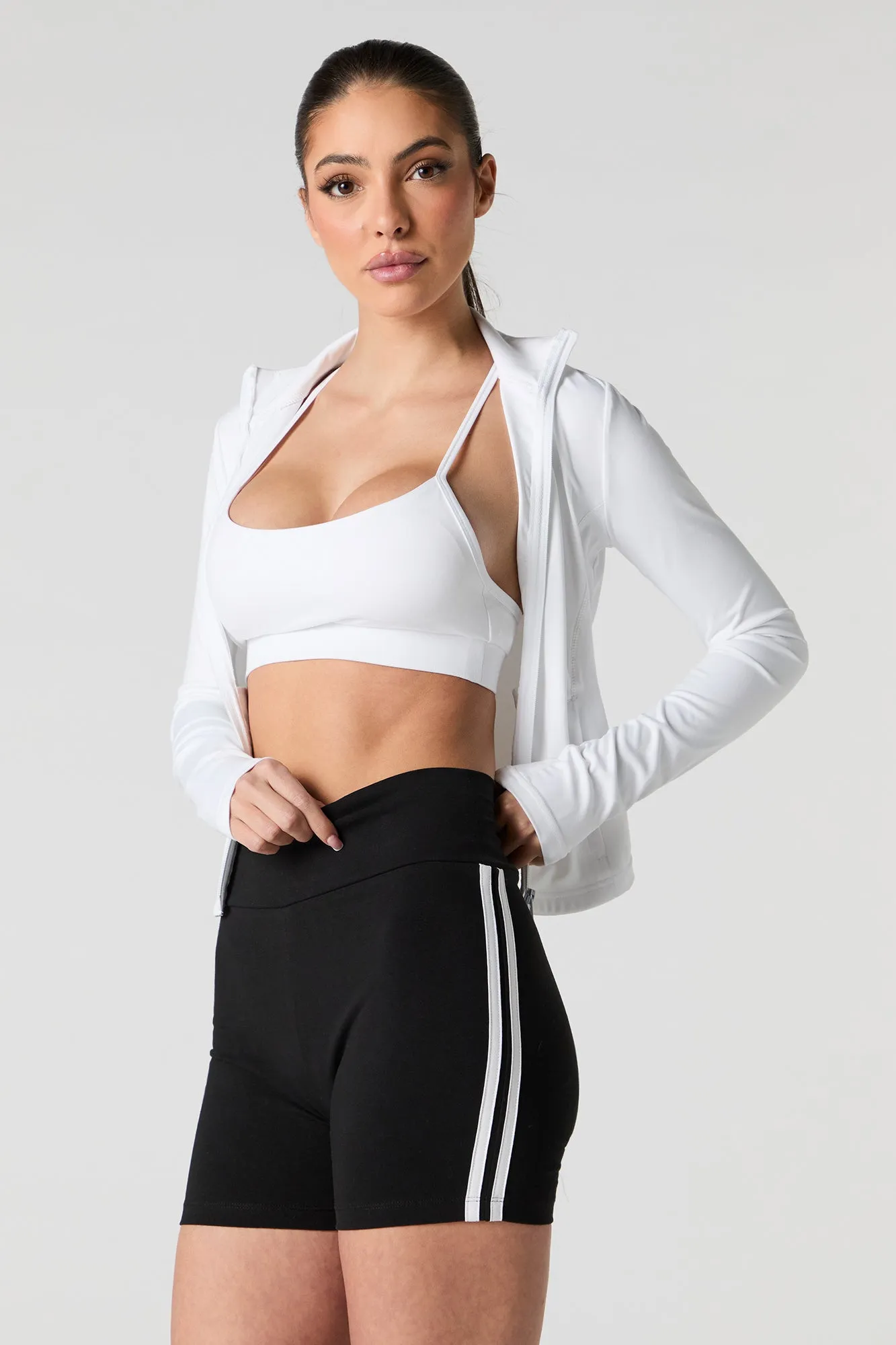 Side Striped Biker Short sold by Charlotte Russe product image thumbnail 5