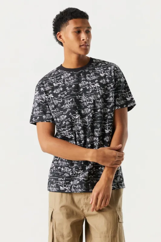 Palm Tree Vacation Graphic T-Shirt sold by Charlotte Russe