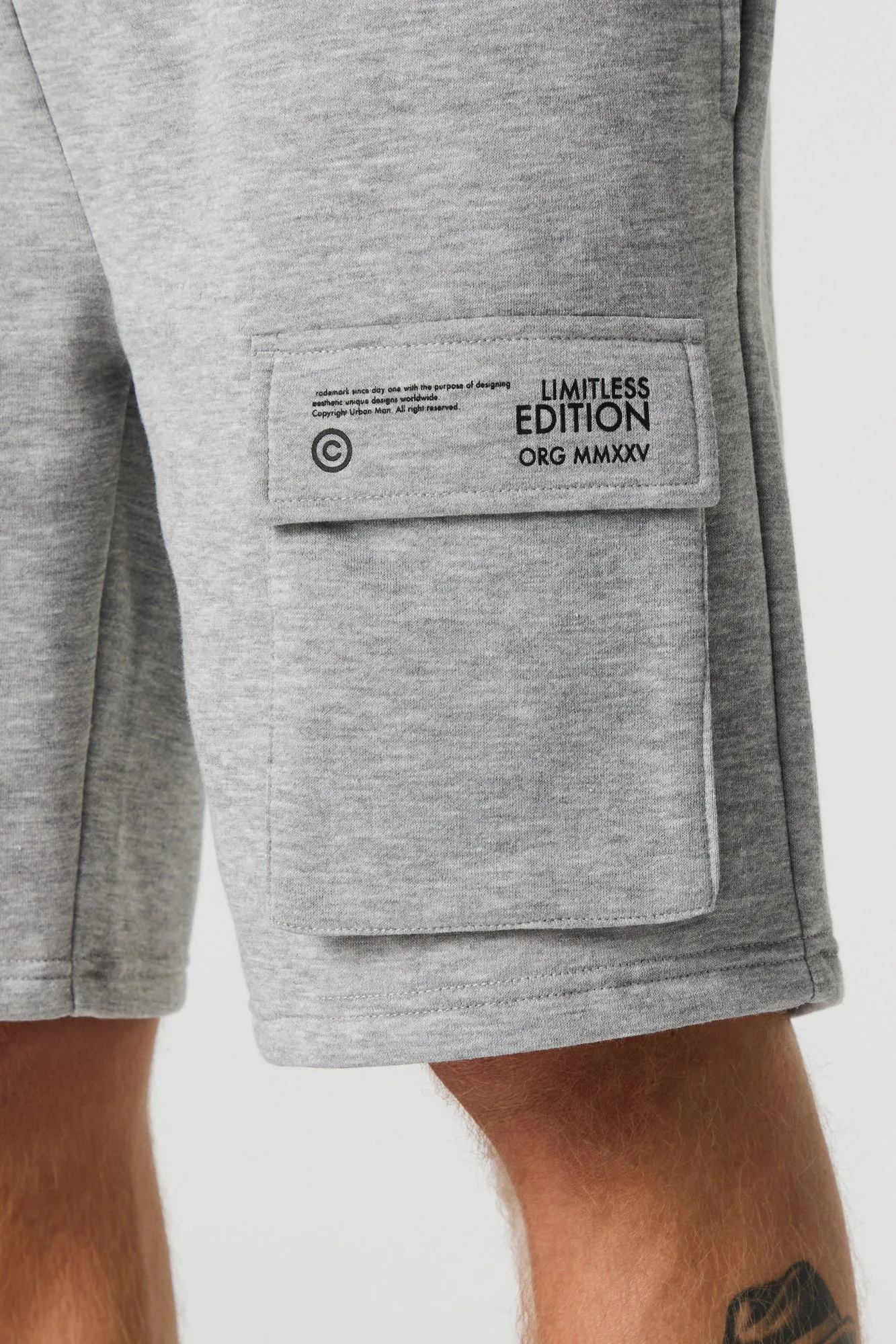 Limitless Edition Graphic Fleece Cargo Short sold by Charlotte Russe product image thumbnail 4