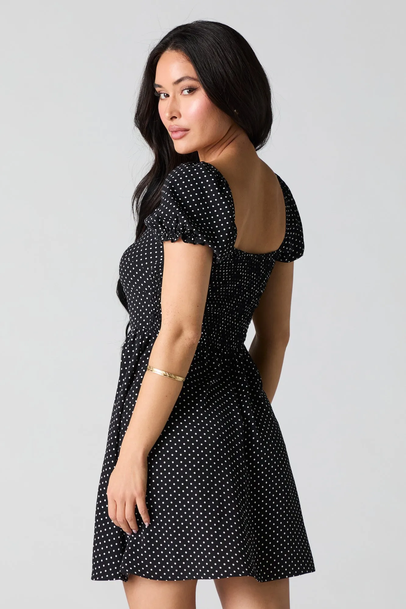 Flowy Button Front Mini Dress sold by Charlotte Russe product image thumbnail 5