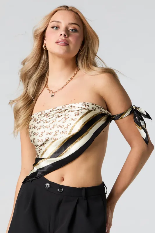 Status Print Satin Multiway Scarf sold by Charlotte Russe