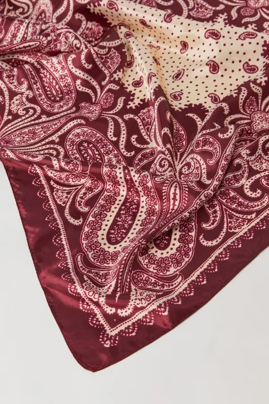 Paisley Print Satin Multiway Scarf sold by Charlotte Russe