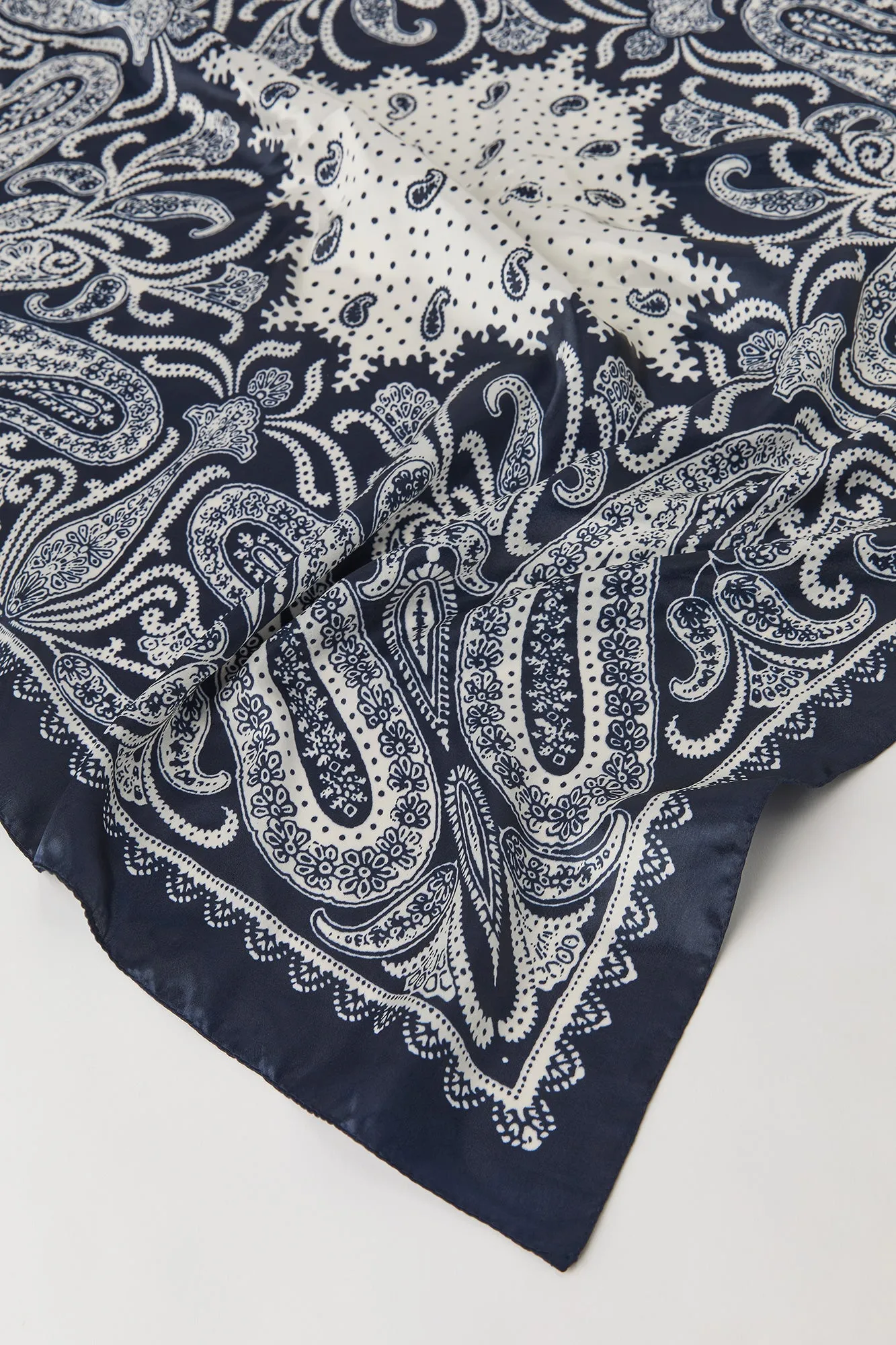 Paisley Print Satin Multiway Scarf sold by Charlotte Russe product image thumbnail 3