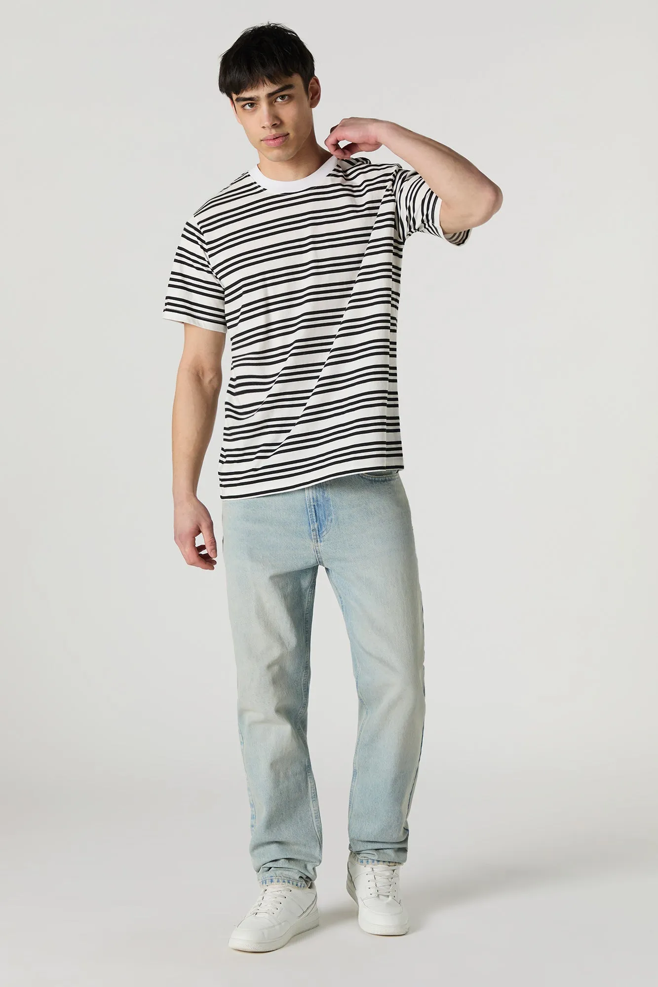 Striped Crewneck T-Shirt sold by Charlotte Russe product image thumbnail 2