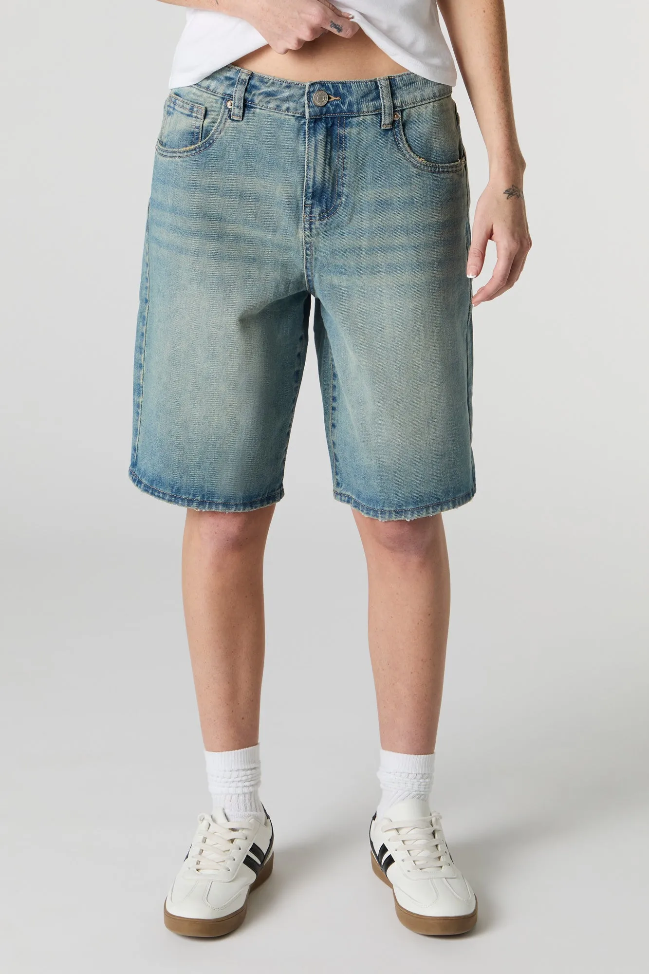 Vintage Medium Wash Jort sold by Charlotte Russe product image thumbnail 2