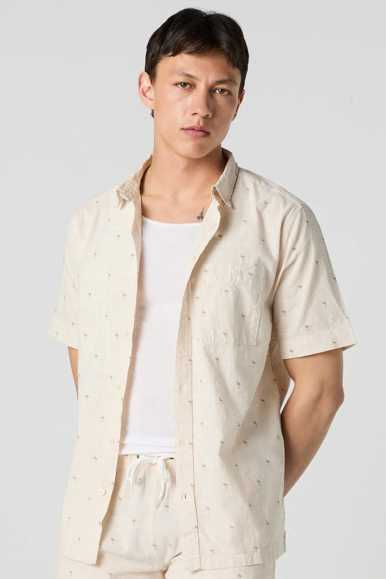 Printed Button-Up Top sold by Charlotte Russe product image thumbnail 5