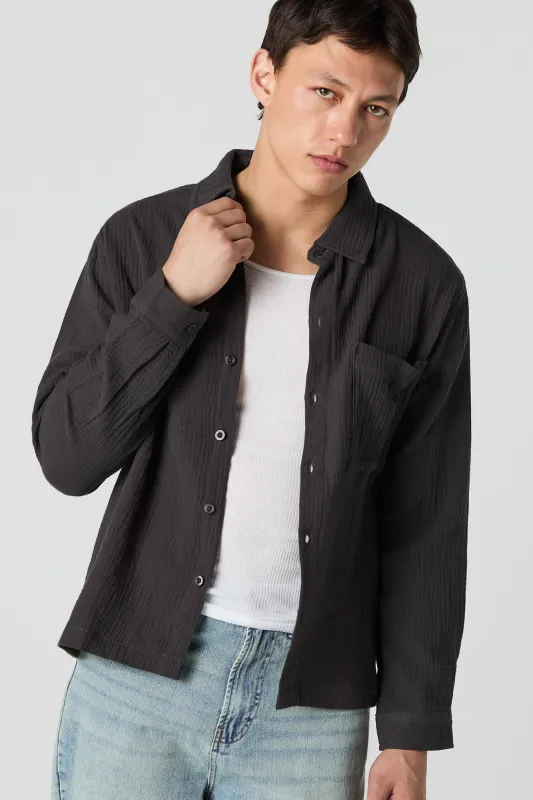 Collared Button-Up Top sold by Charlotte Russe