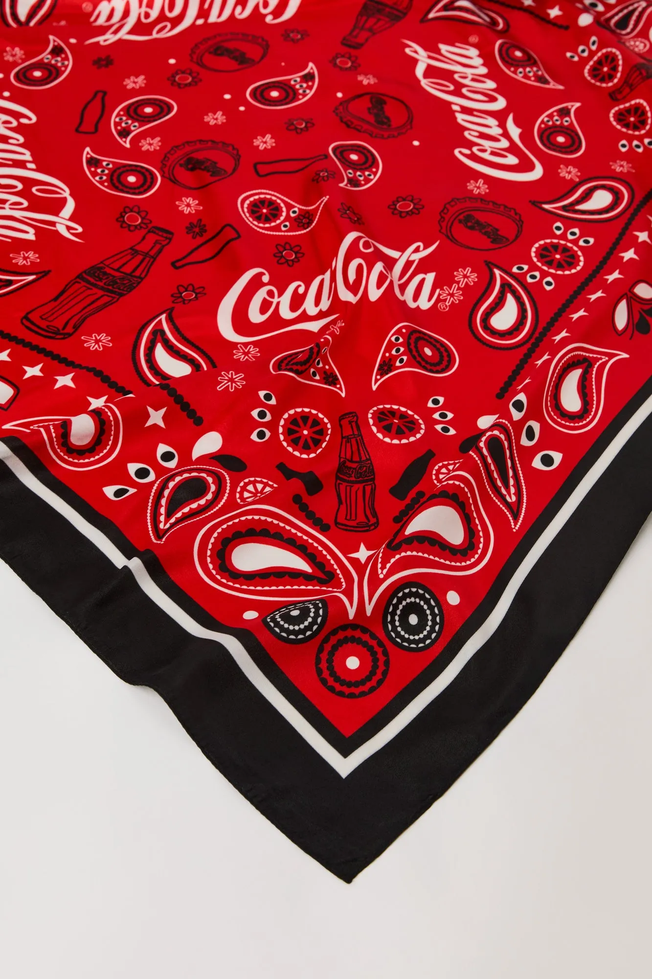 Coca Cola Paisley Print Multiway Scarf sold by Charlotte Russe product image thumbnail 3
