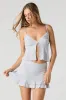 Pointelle Knit Ruffle Mini Skort sold by Charlotte Russe