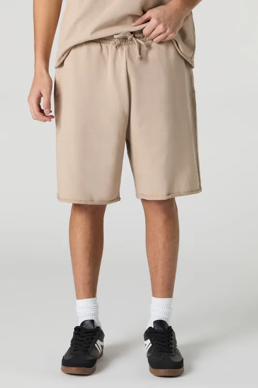 Washed Longline Fleece Short sold by Charlotte Russe