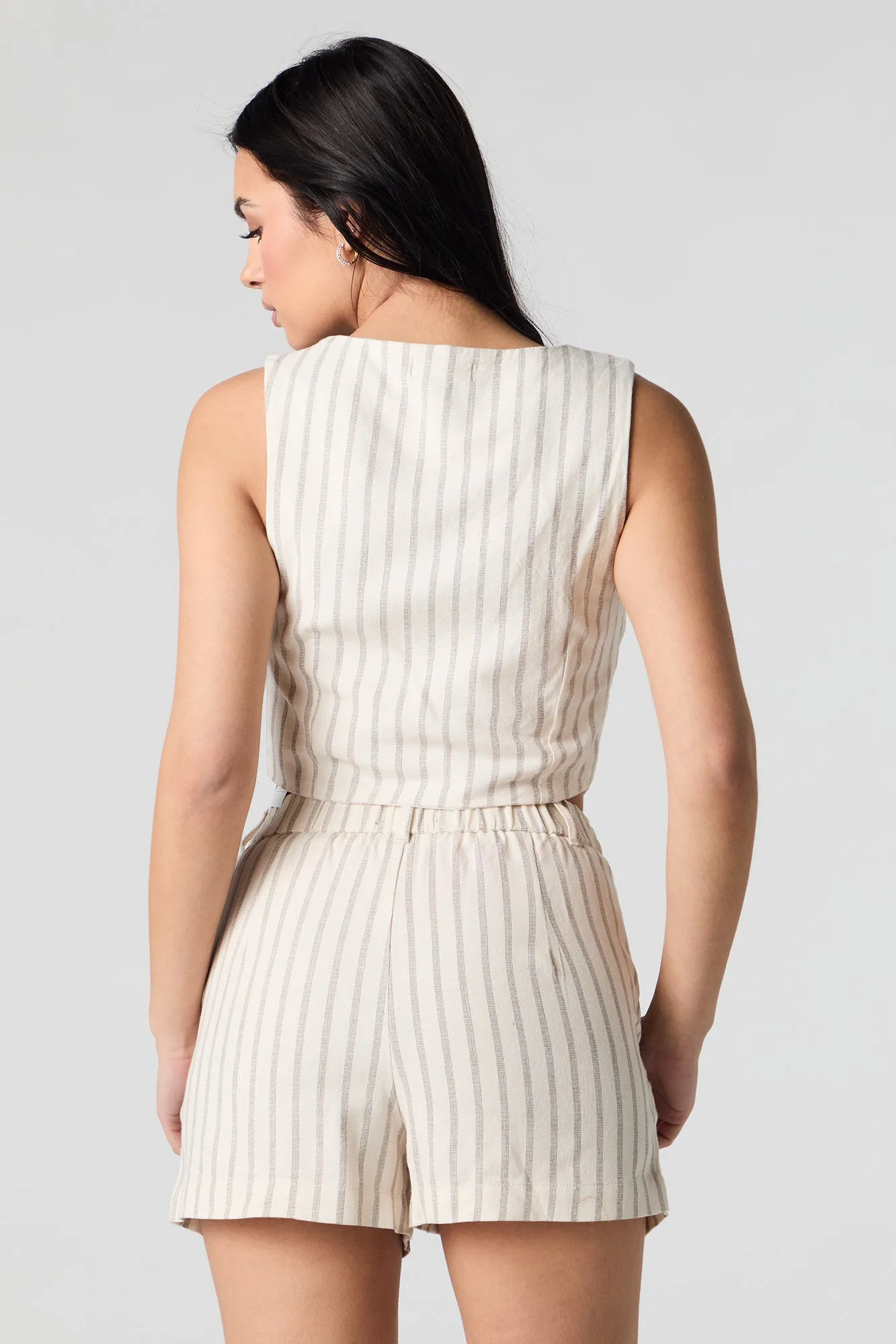 Linen-Blend Dress Short sold by Charlotte Russe product image thumbnail 5