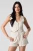 Linen-Blend Dress Short sold by Charlotte Russe