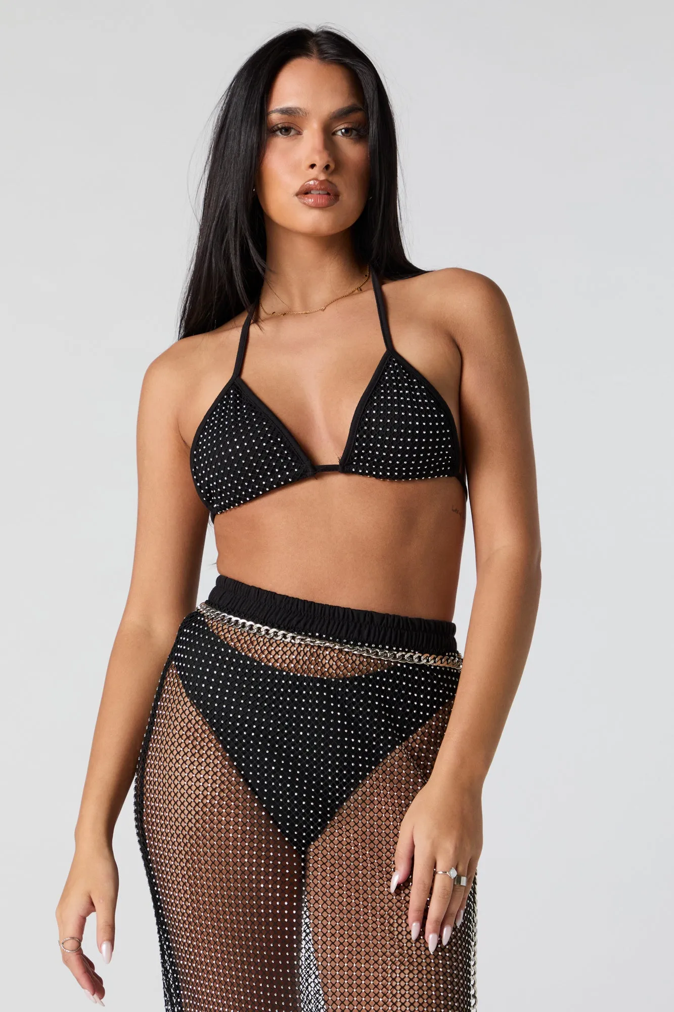 Rhinestone Triangle Bikini Top sold by Charlotte Russe product image thumbnail 5