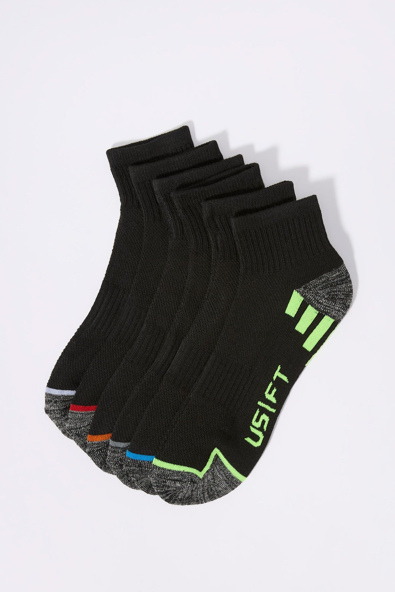 Black Athletic Ankles Socks (6 Pack) sold by Charlotte Russe