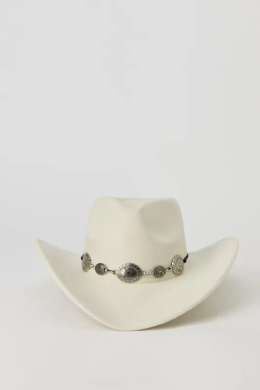 Medallion Chain Cowboy Hat sold by Charlotte Russe