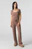 Textured Ribbed Wide Leg Pant sold by Charlotte Russe