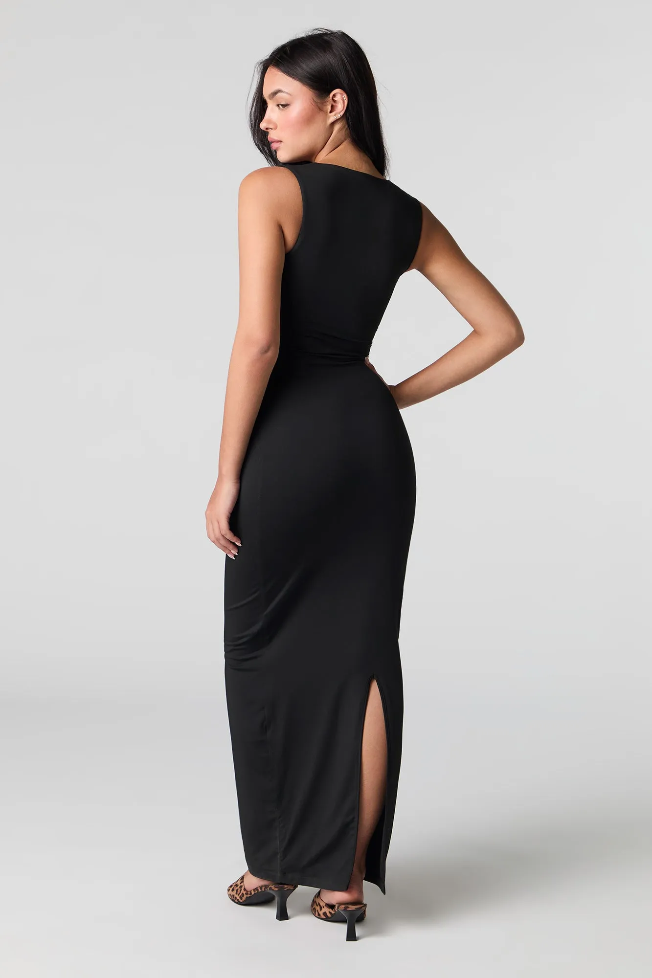 Contour Square Neck Slit Back Maxi Dress sold by Charlotte Russe product image thumbnail 5