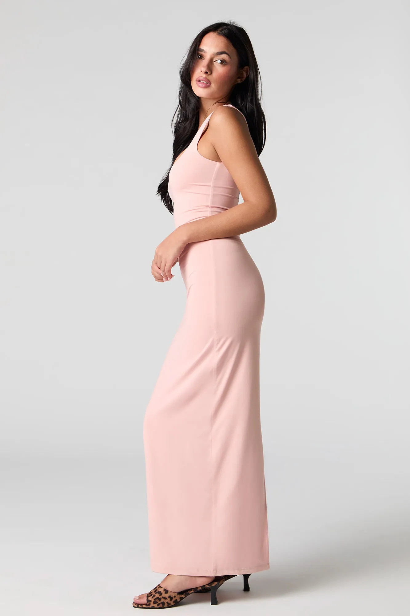 Contour Square Neck Slit Back Maxi Dress sold by Charlotte Russe product image thumbnail 3